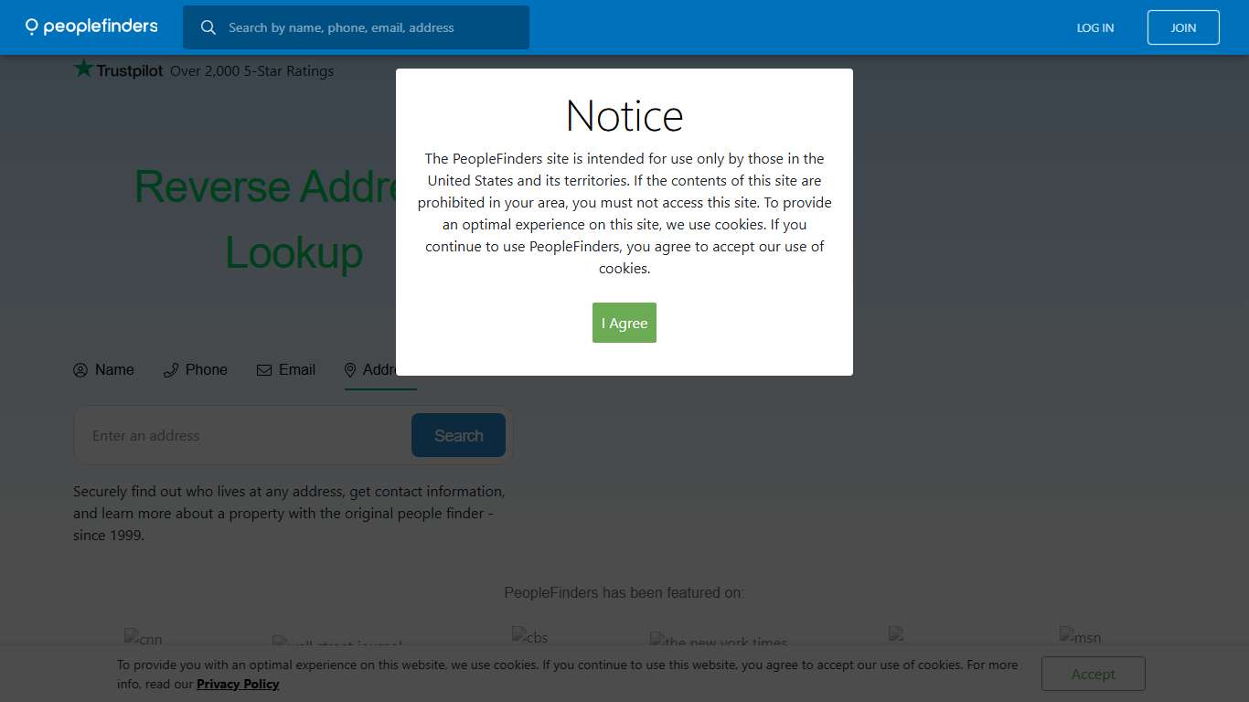 Reverse Address Lookup - PeopleFinders